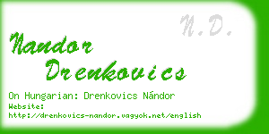 nandor drenkovics business card